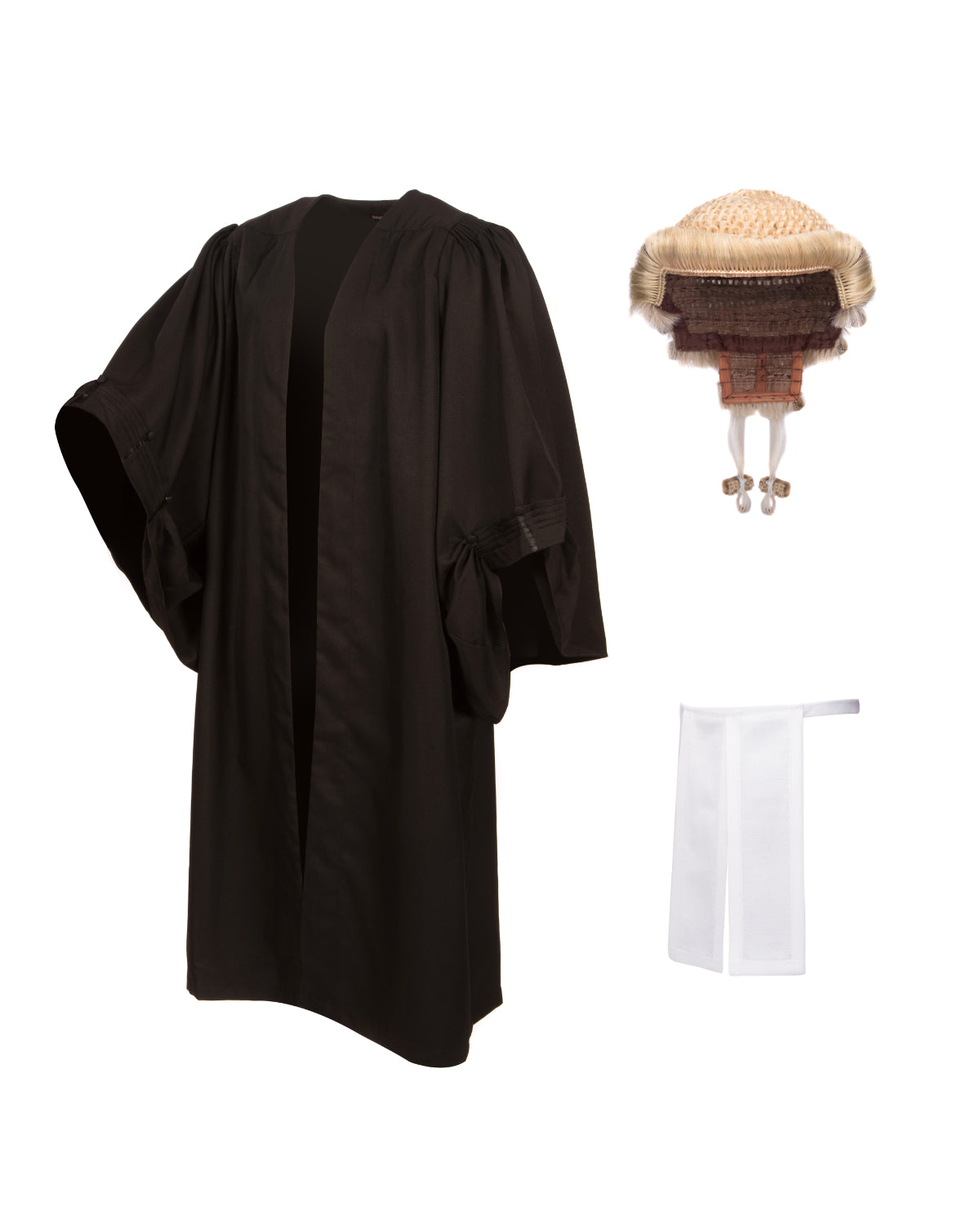 Barristers Gown, Wig and Band Set - Blonde