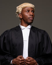 Barristers Gown, Wig and Band Set - Blonde