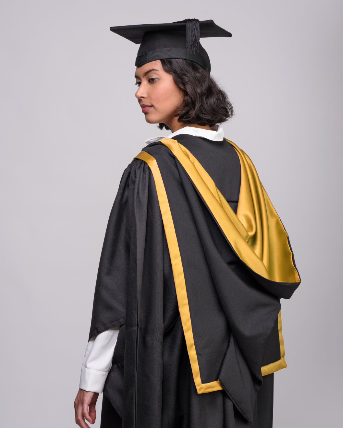 Masters Graduation Gown, Cap & Hood Set