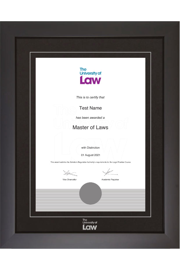 University of Law Embossed Degree / Certificate Display Frame