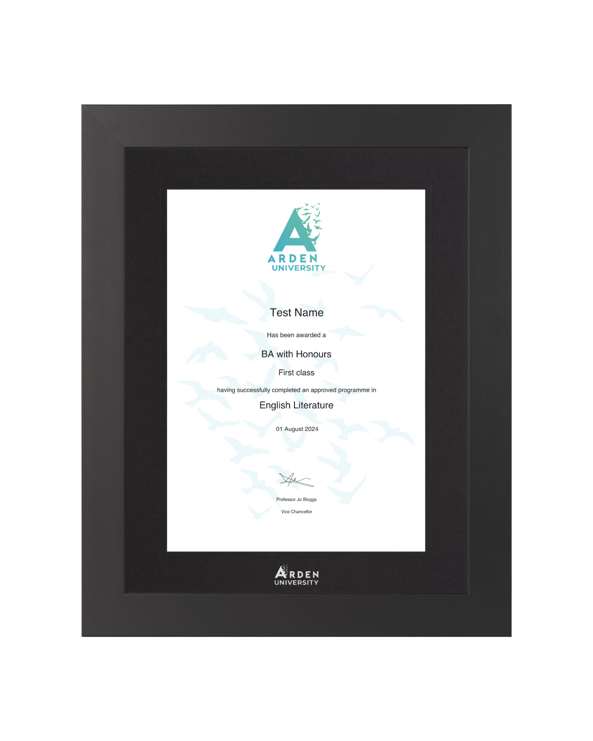 Arden University | Branded Certificate Display Frame