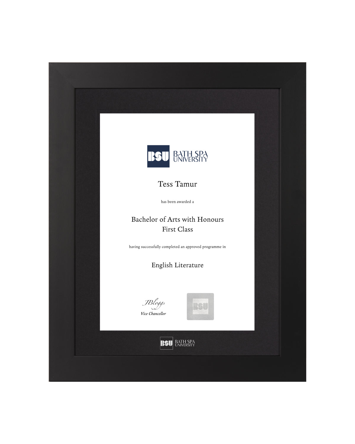 Bath Spa University | Branded Certificate Display Frame