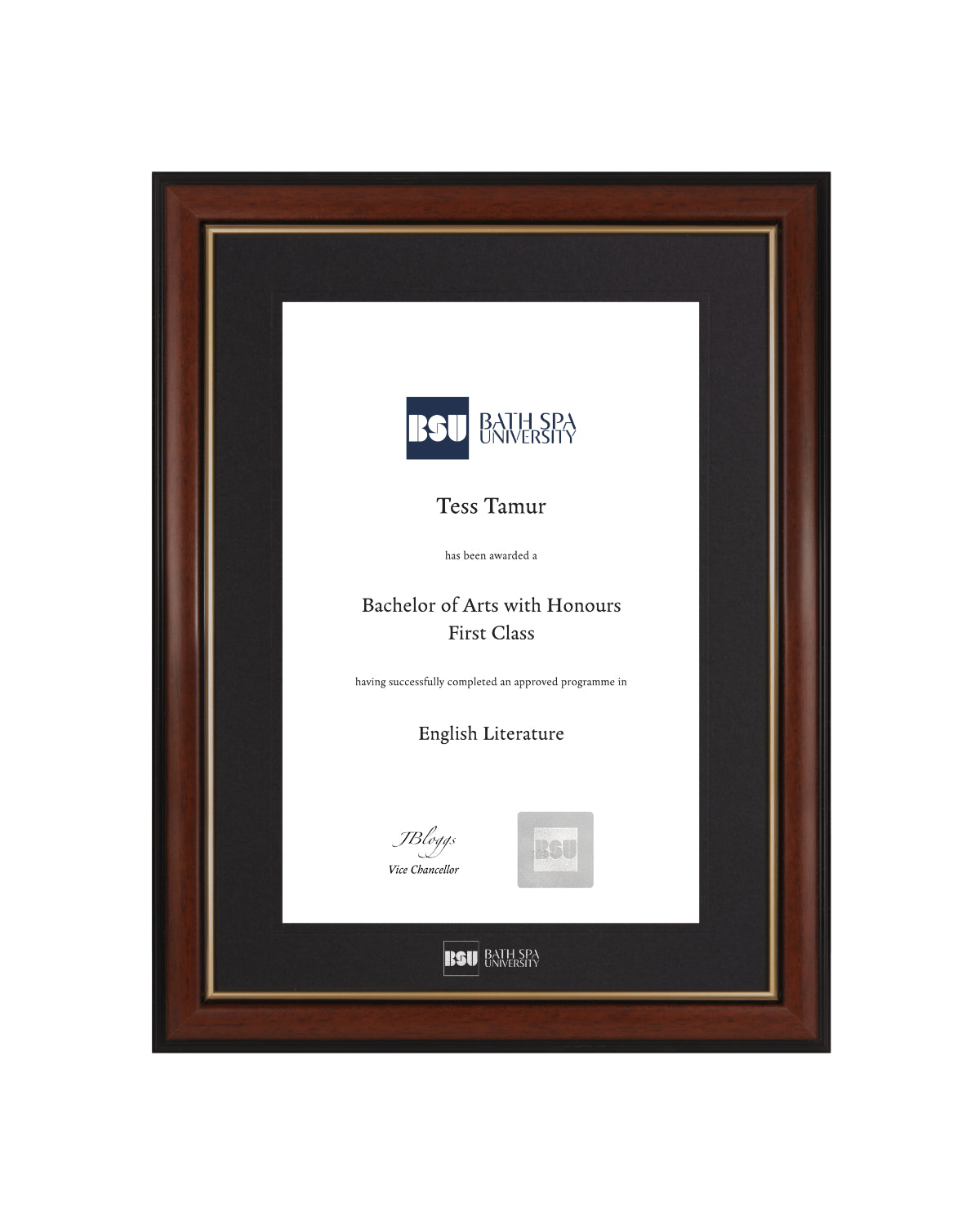 Bath Spa University | Branded Certificate Display Frame
