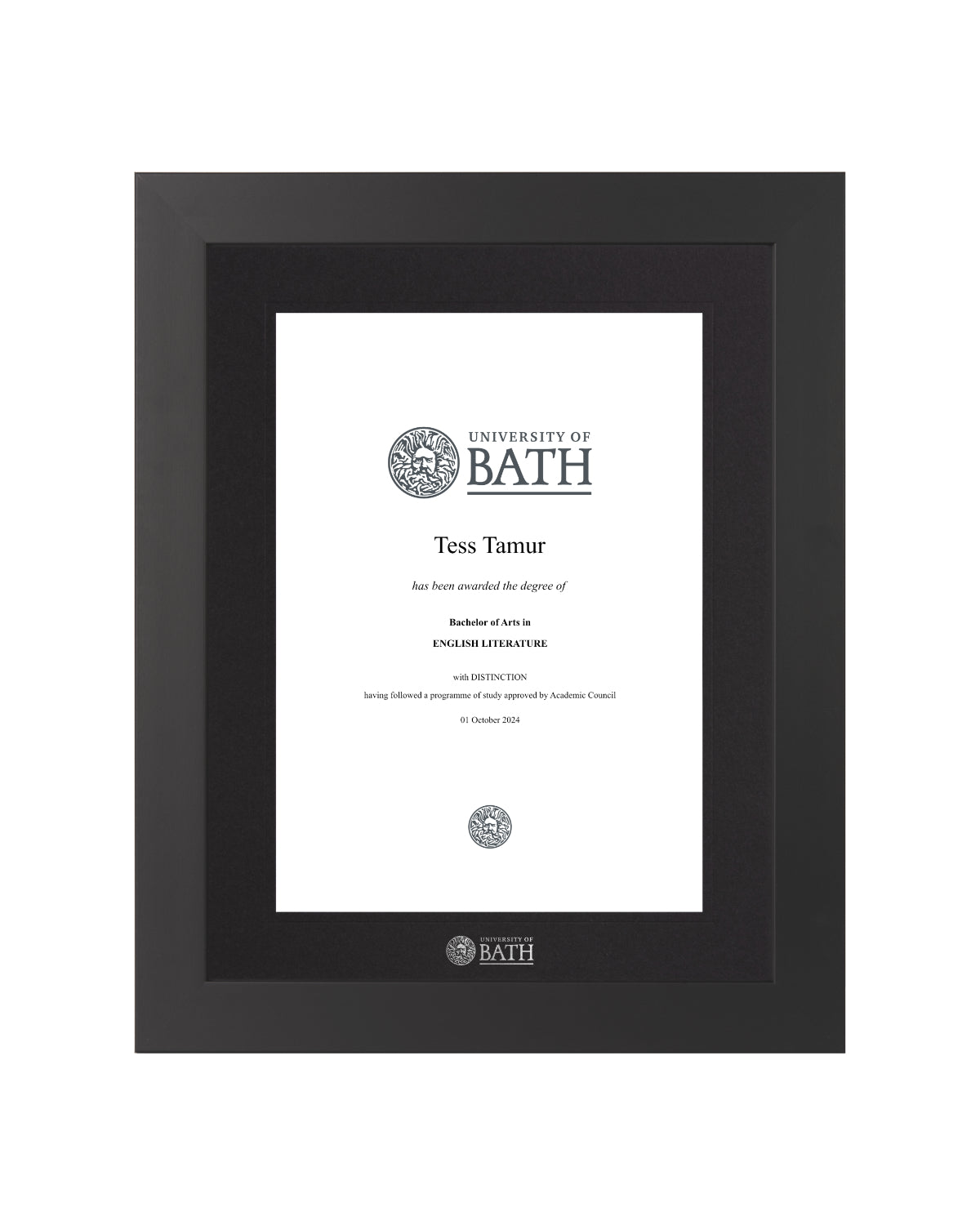 University of Bath | Branded Certificate Display Frame