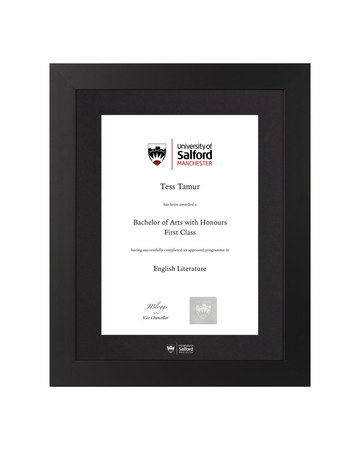 University of Salford | Branded Certificate Display Frame