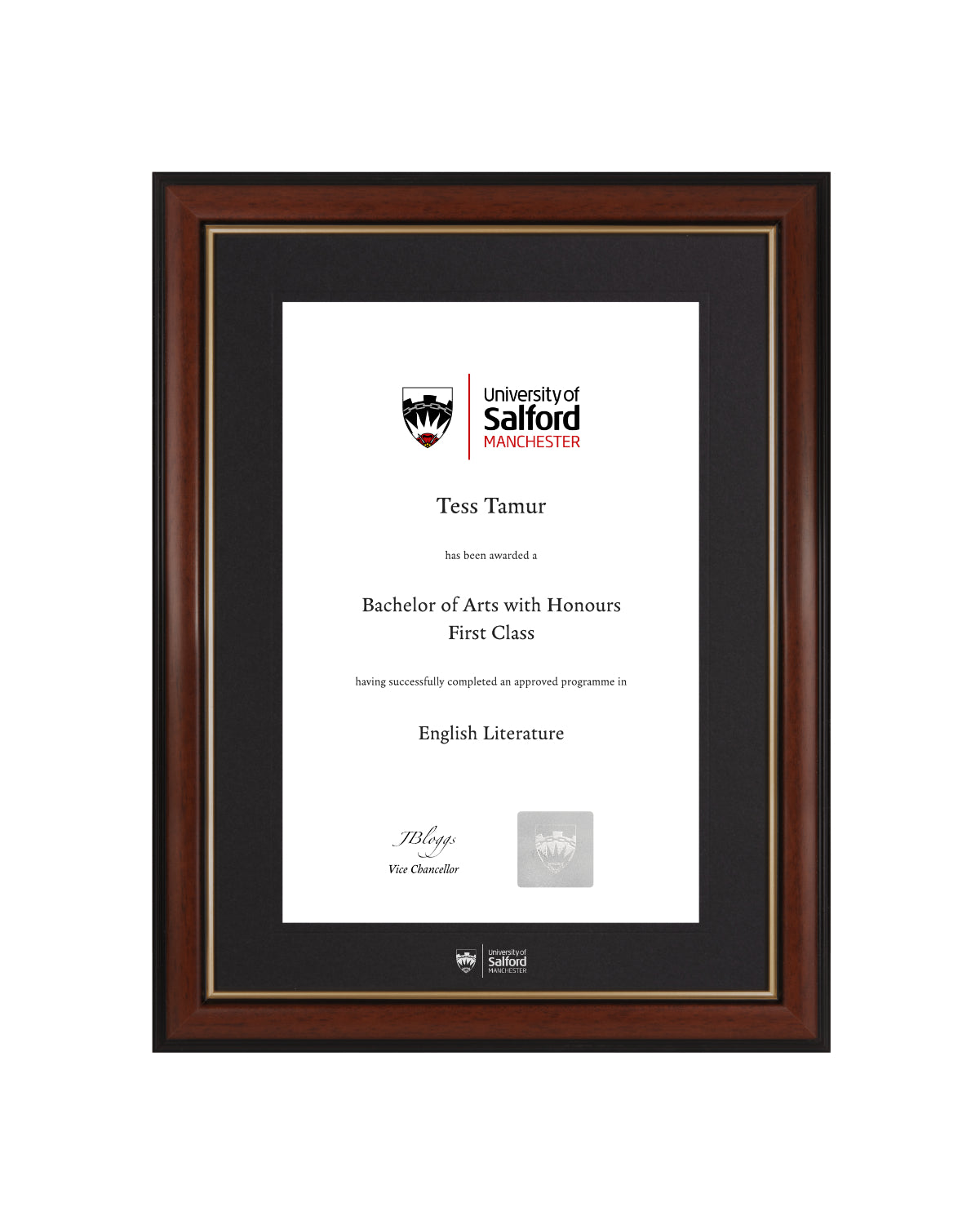 University of Salford | Branded Certificate Display Frame