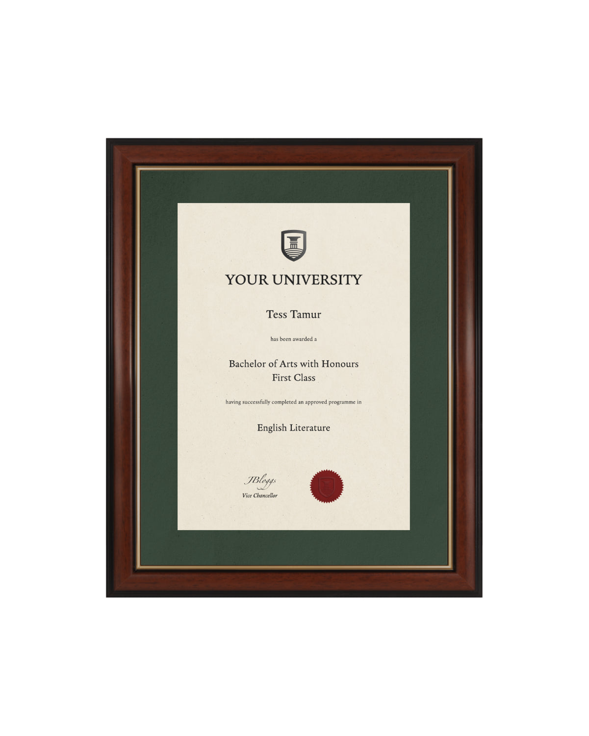 University of Northampton Degree / Certificate Display Frame - Traditional Style