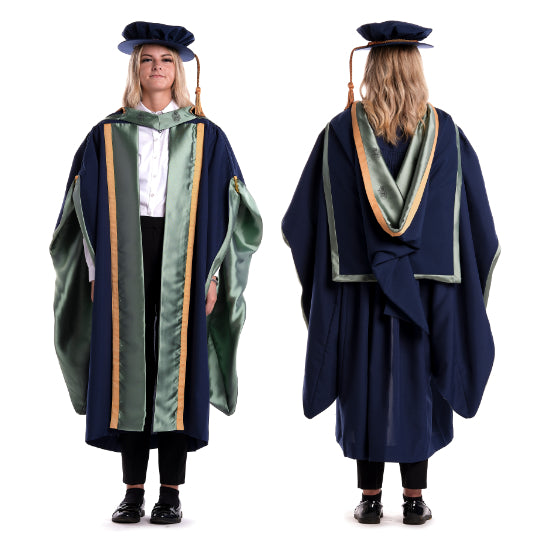 York St. John University Doctorate Gown, Hood & Hat Set