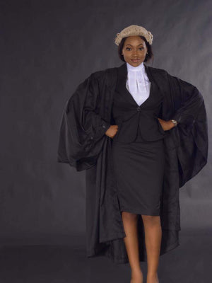Barristers Gown, Wig and Collarette Set - Blonde
