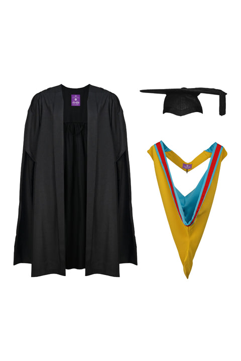 University of Bath | MPhil | Master of Philosophy Gown, Cap and Hood Set