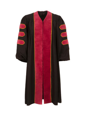 American Doctoral Gown with Piping