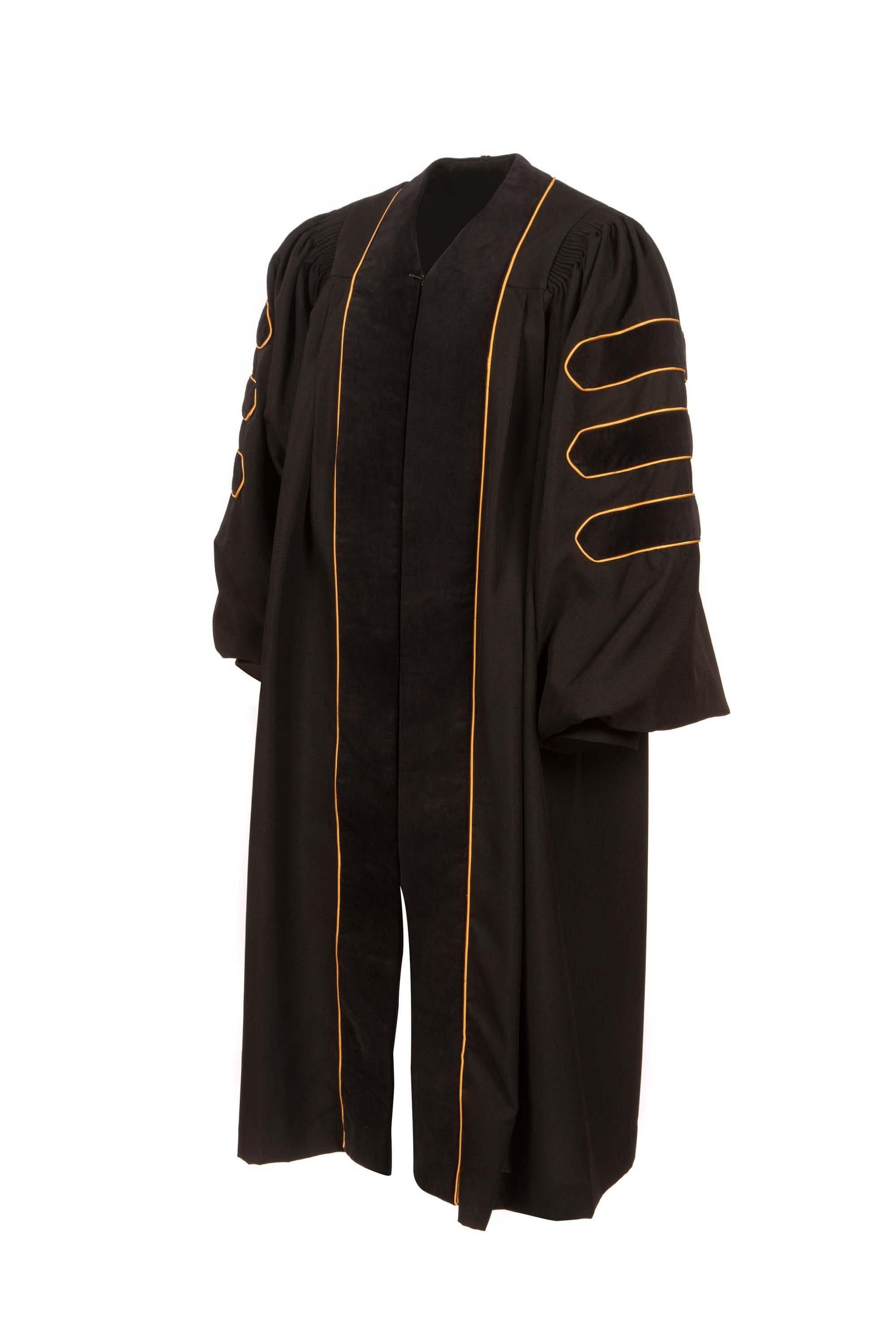 American PhD and Doctoral Gown Graduation Attire