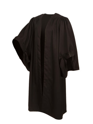 Barristers Gown, Wig and Collarette Set - Grey & White