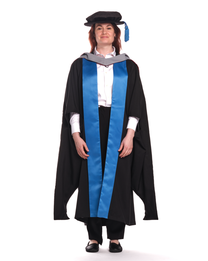 University of Exeter PhD Gown Bonnet and Hood Set