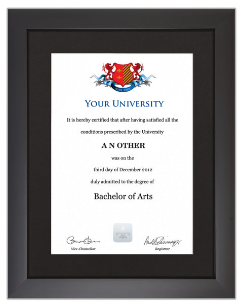 University of Gloucestershire Degree / Certificate Display Frame - Modern Style