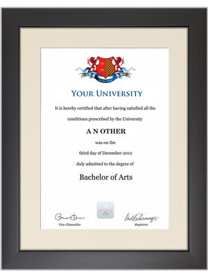 Imperial College London Degree / Certificate Display Frame - Modern Style