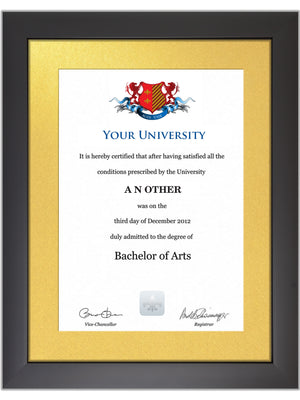 Imperial College London Degree / Certificate Display Frame - Modern Style