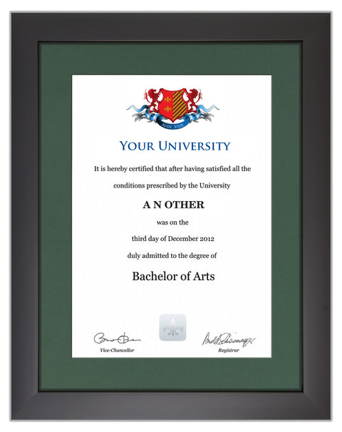 University of Cambridge Degree / Certificate Display Frame - Modern Style