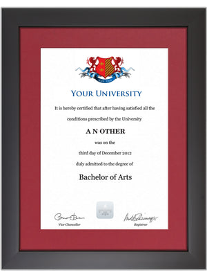 Imperial College London Degree / Certificate Display Frame - Modern Style