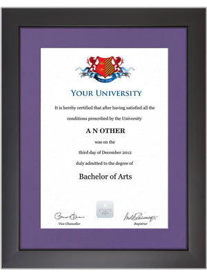 Imperial College London Degree / Certificate Display Frame - Modern Style
