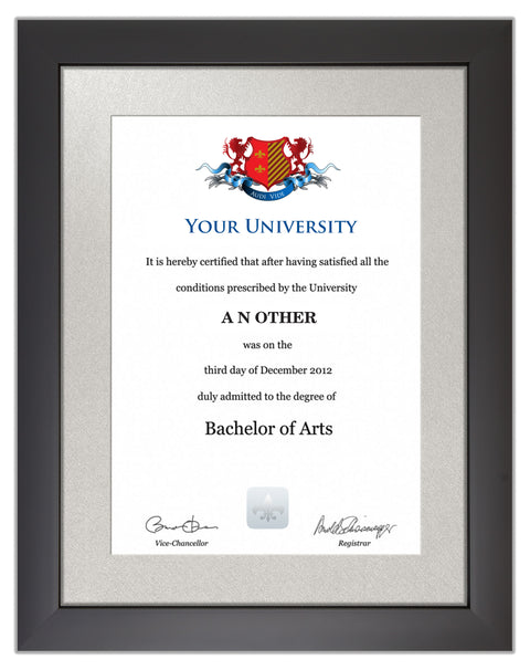 University of Central Lancashire (UCLAN) Degree / Certificate Display Frame - Modern Style