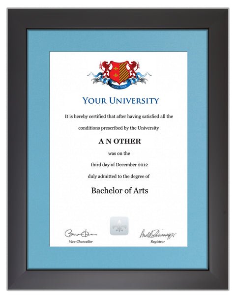 University of Nottingham Degree / Certificate Display Frame - Modern Style