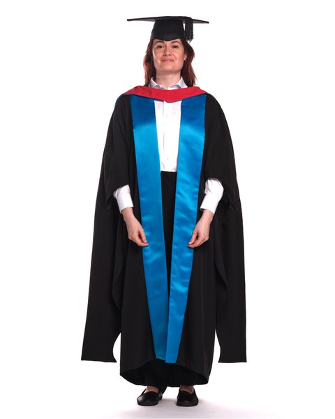 University of Northampton Masters Gown Cap and Hood Set Evess