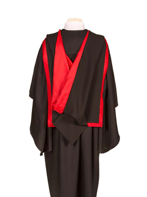 Masters Graduation Gown, Cap & Hood Set
