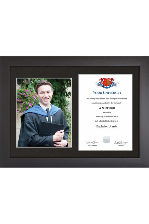 Cardiff University - Dual Graduation Certificate and Photo Frame - Modern Style