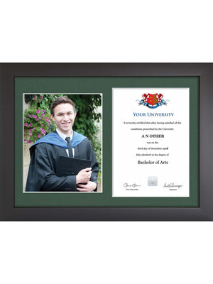 University of Buckingham - Dual Graduation Certificate and Photo Frame - Modern Style