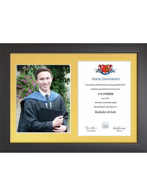 Falmouth University - Dual Graduation Certificate and Photo Frame - Modern Style