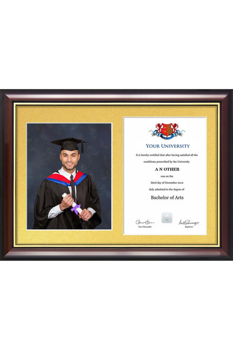 Edge Hill University - Dual Graduation Certificate and Photo Frame - Traditional Style