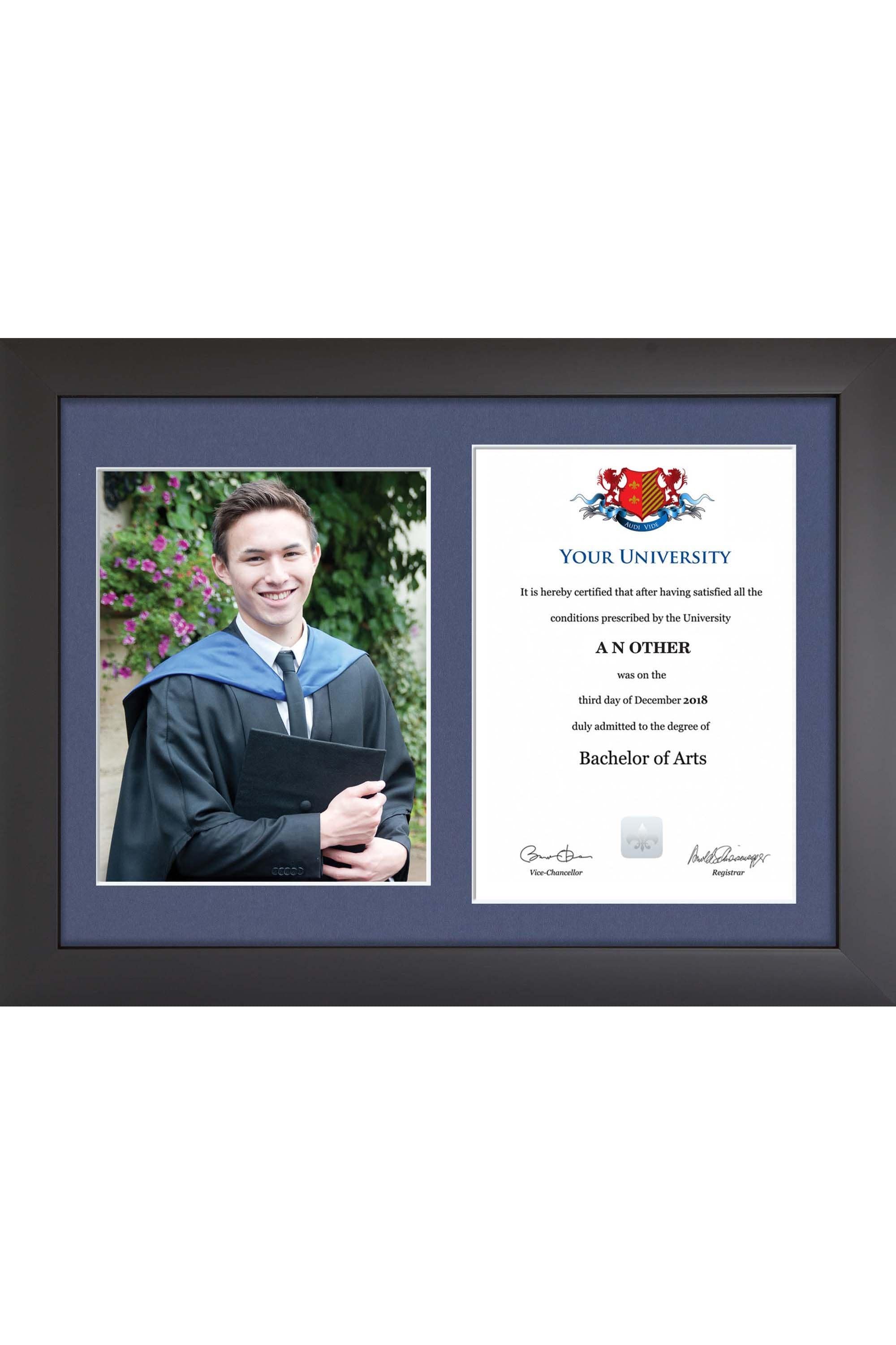 University of Salford - Dual Graduation Certificate and Photo Frame - Modern Style