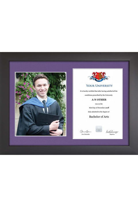 Canterbury Christ Church University - Dual Graduation Certificate and Photo Frame - Modern Style