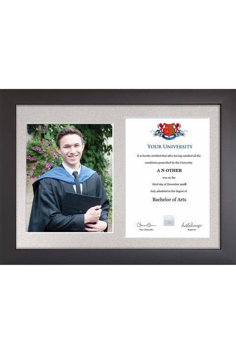 Leeds Beckett University - Dual Graduation Certificate and Photo Frame - Modern Style