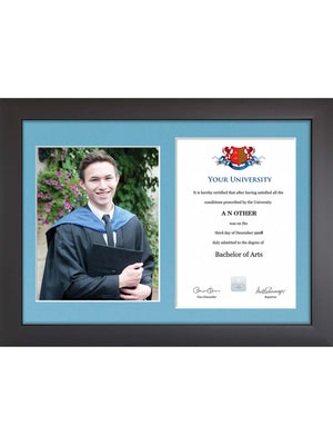 University of Leicester - Dual Graduation Certificate and Photo Frame - Modern Style
